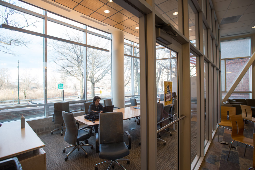 Fish Bowl room for studying