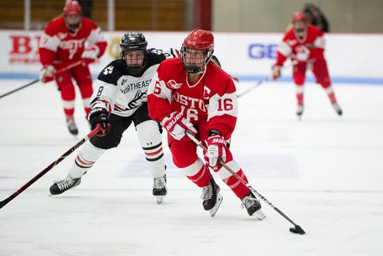 Sammy Davis skates on the ice during a game 