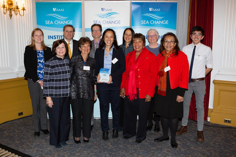 a group photo at the AAAS SEA Change Bronze Award