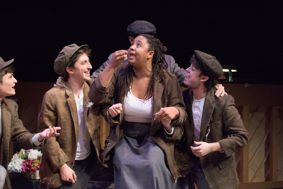 Khadija Bangoura (CFA '21) performs as Eliza Doolittle in a College of Fine Arts production directed by Avital Shira (CFA '20). The play will run from March 5 to March 8. Photo by Chloe Grinberg (COM '19)