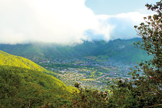 Jinotega City as seen from the mountains
