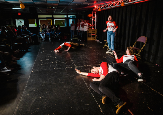 The Liquid Fun Improv comedy team performs free shows each month on campus, as well as at colleges, theaters, and other venues across the country. Photo by Jacob Chang-Rascle (COM'22)