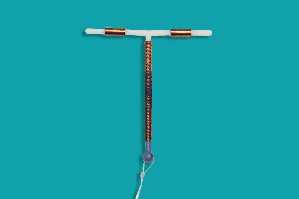 Flat stock photo of an IUD implant (mirena)