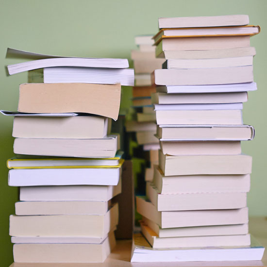 stacks of books