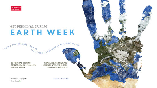 Boston University Earth Week poster.