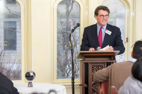 Thomas Fiedler speaks at the podium