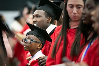Alex & Leo at the Boston University School of Public Health convocation in 2019.
