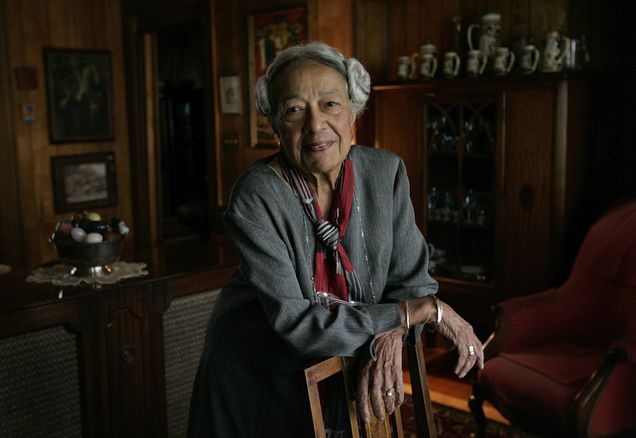 Portrait of Adelaide Cromwell in her office.