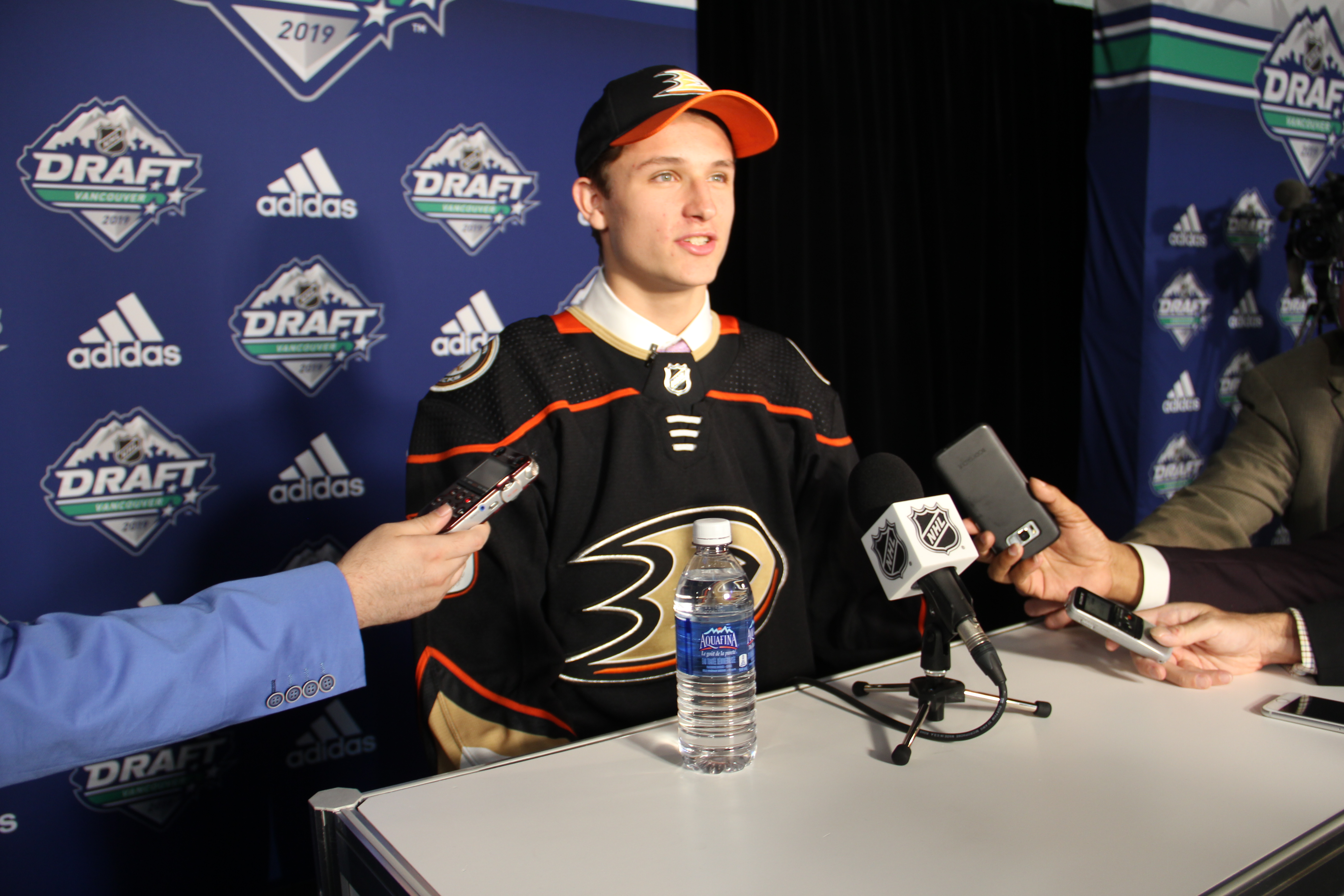 A photo of Trevor Zegras at the NHL draft