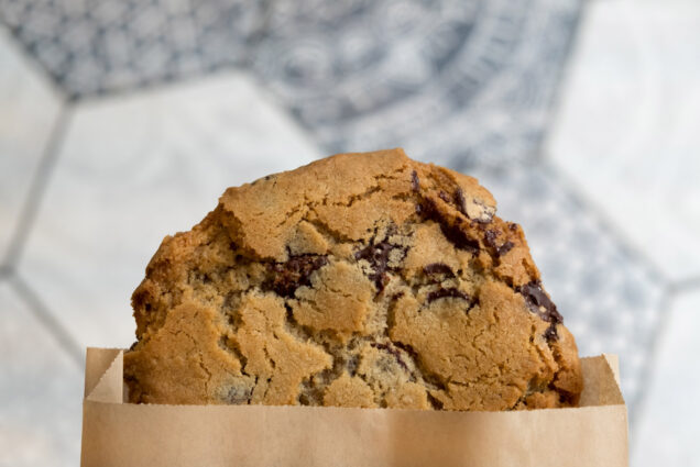 A chocolate chip cookie