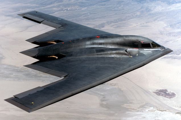 A U.S. Air Force B-2 Spirit bomber.