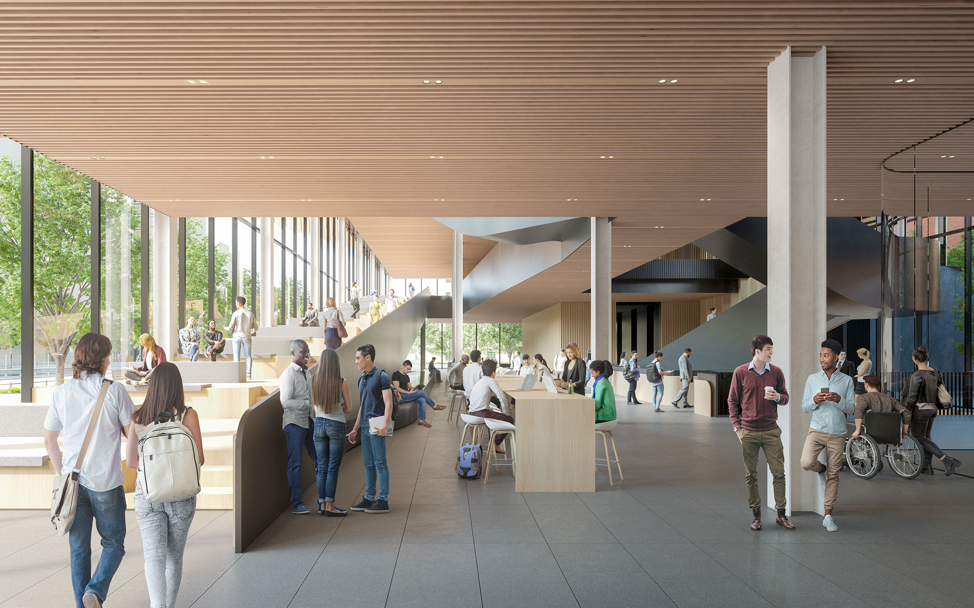 The university computer center building design.