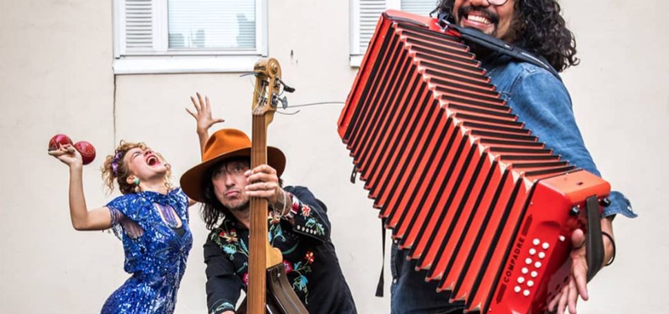 frontera playing the accordion