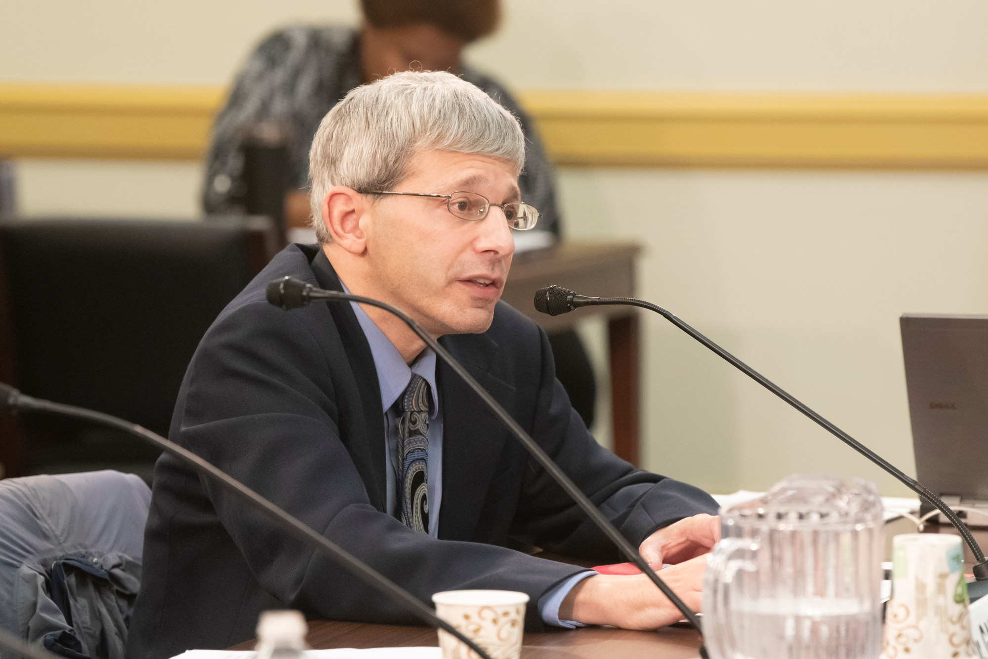 Michael Siegel, a School of Public Health professor of community health sciences, testifying before a legislative hearing of the subcommittee on health of the Committee on Energy & Commerce