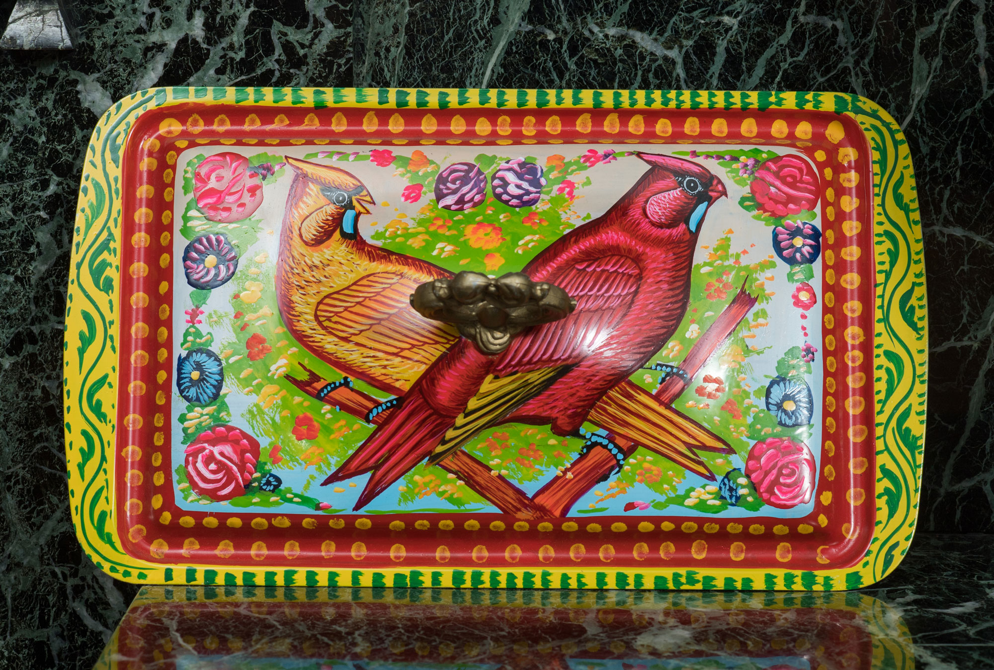 a painted tray