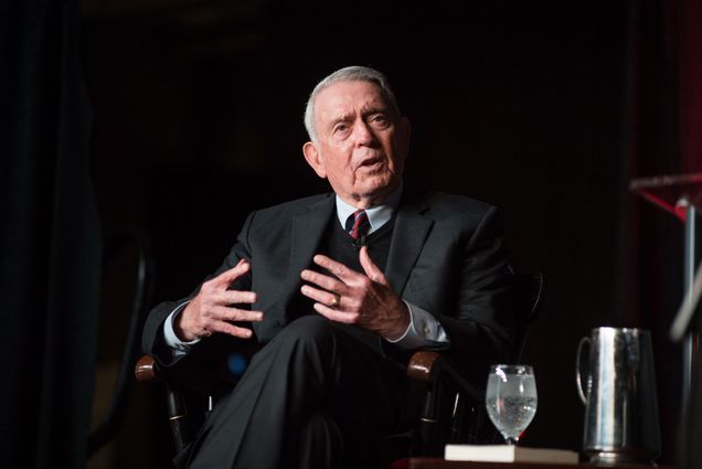 Dan Rather speaks on the themes of his new book "What Unites Us" at the GSU Ballroom November 19, 2019.