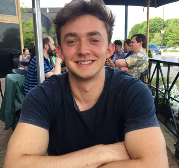 Boston Perry at a restaurant