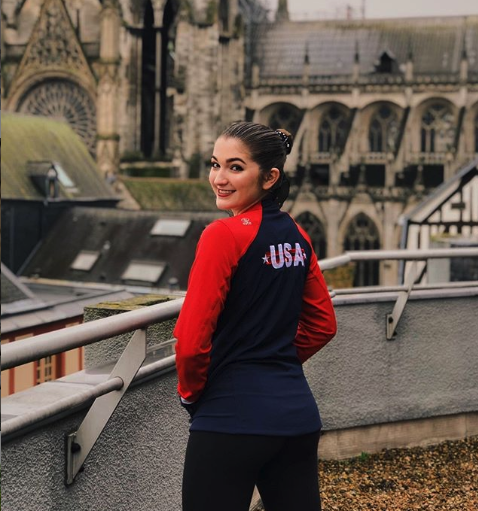 Gabriella Romano wearing a Team USA jacket