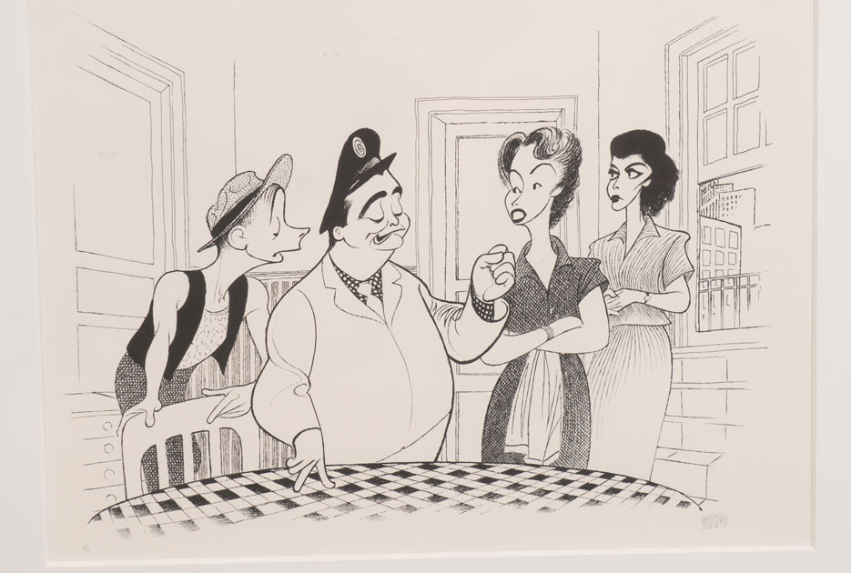 a lithograph of the cast of The Honeymooners by caricaturist Al Hirschfeld