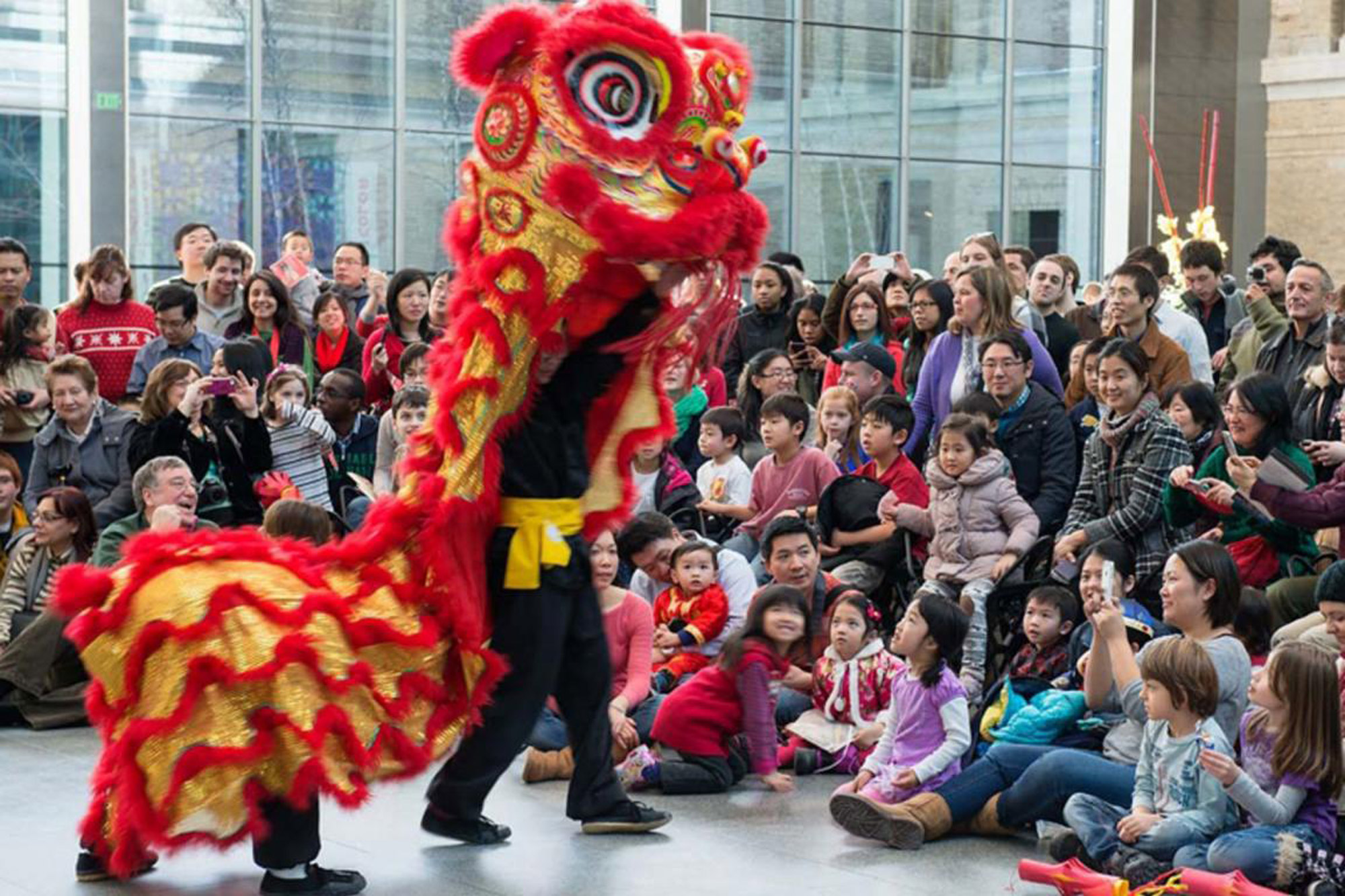 A photo of festivities at the Museum of Fine Arts Lunar New Year Celebration.