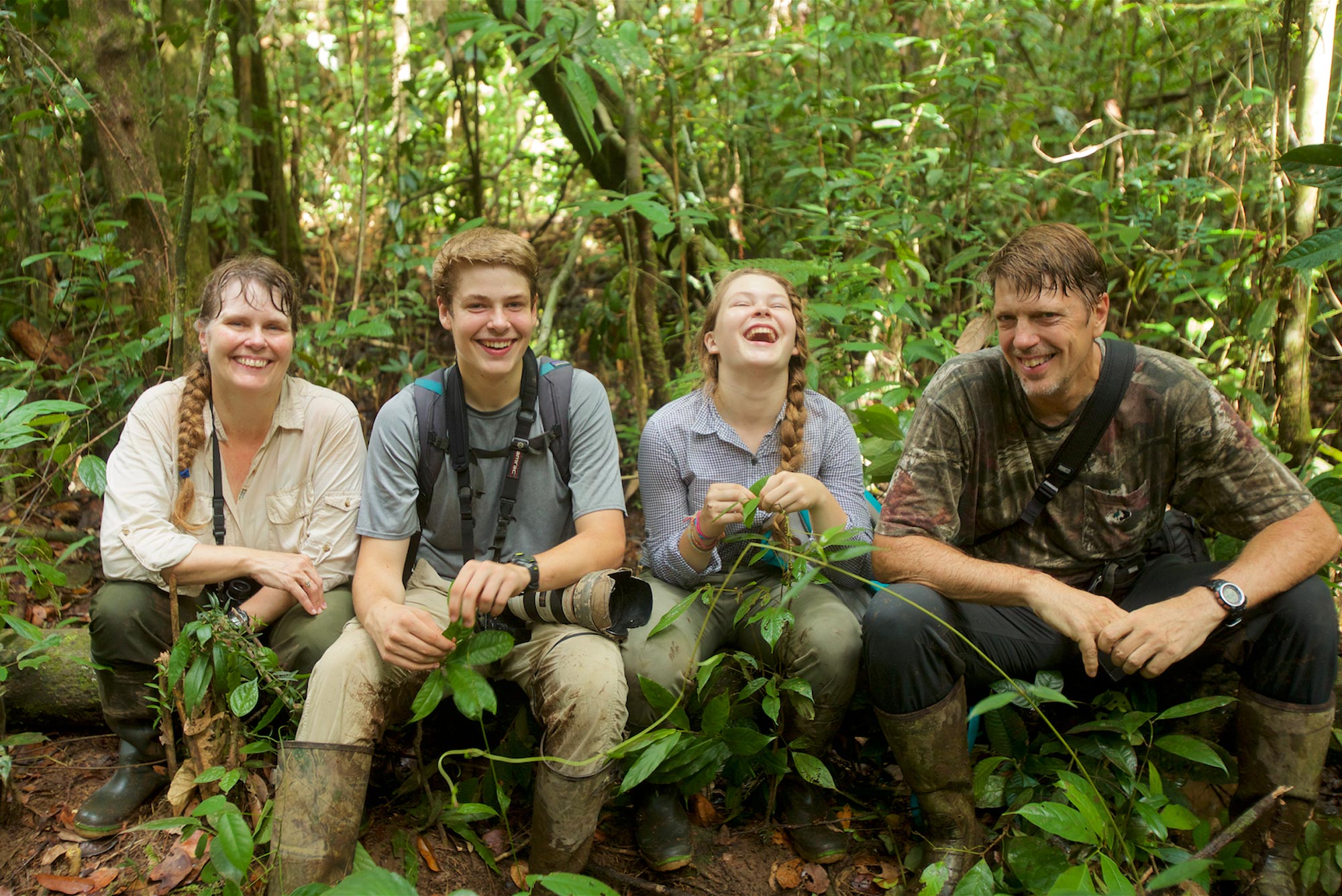 A photo of Cheryl Knott and her family