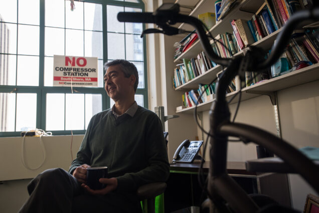 Nathan Phillips in his office February 4, a week into his hunger strike.