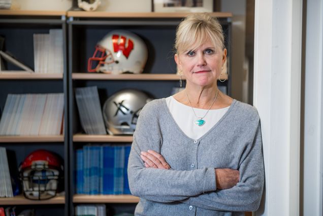 A portrait photo of Ann McKee in her office