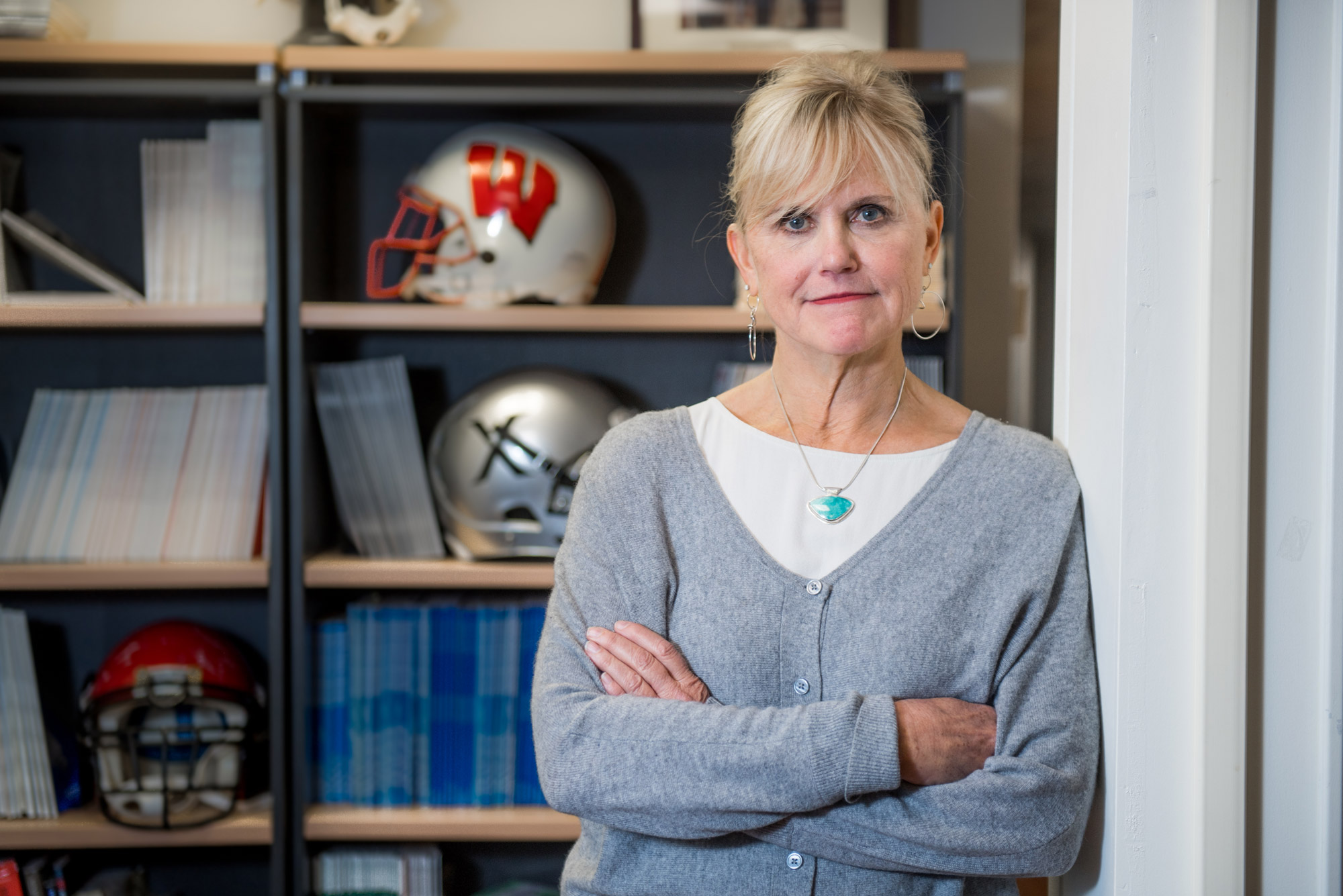 A portrait photo of Ann McKee in her office