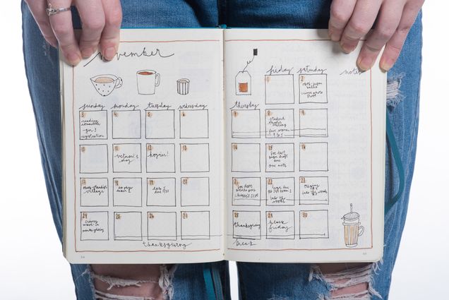 A photo of Abbey McCracken's bullet journal