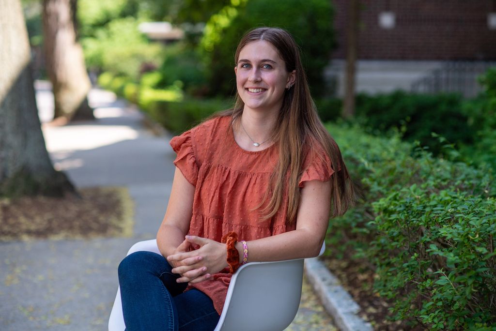 A portrait photograph of Caroline Olesky