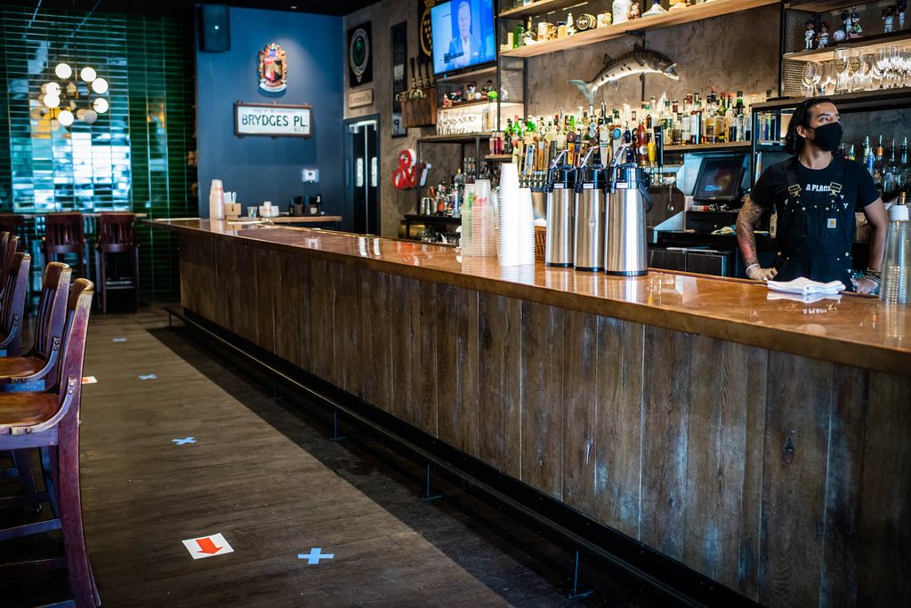 A photo of the bar at Cornwall's Pub