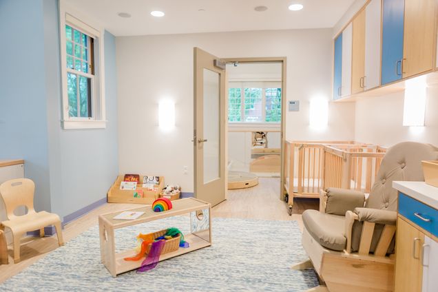 A photo of classroom space at the new BU Children's Center