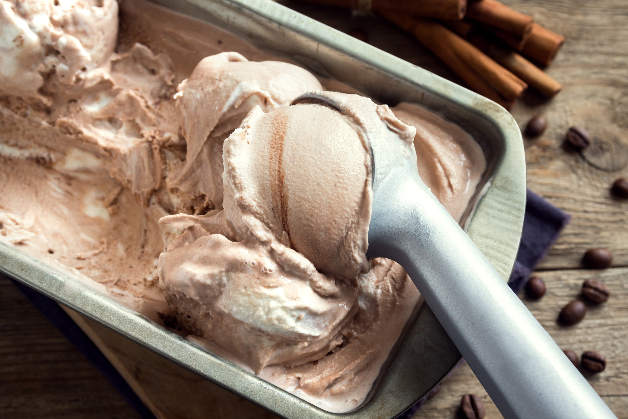 A photo of homemade chocolate no-churn ice cream