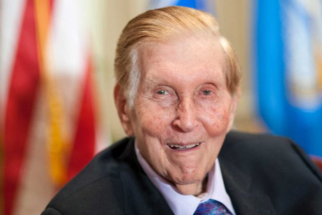 Portrait of Sumner Redstone at a ceremony to announce the naming of the new Sumner M. Redstone LAW Building on Thursday, Sept. 13, 2012
