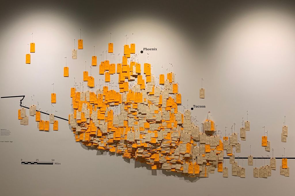 A photo of the art installation Hostile Terrain 94
