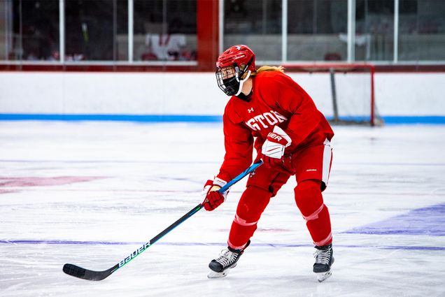 Jesse Compher (SHA ‘21) captains the BU women’s team, having finished second on the team in goals each of the last two seasons.