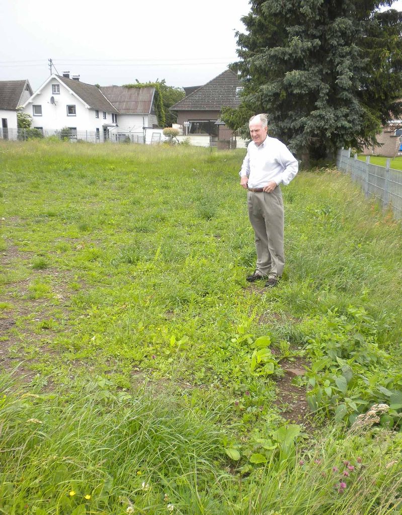 Coauthor Jack Wilson (Questrom’76) in Kommerscheidt, Germany, in 2012, at the site where the remains of his uncle were found.