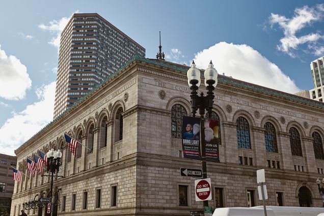 A photo of the exterior of Boston Public Library