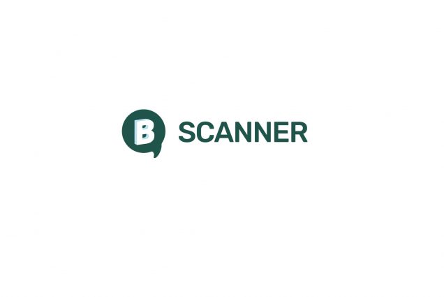 A photo of the "B Scanner" logo