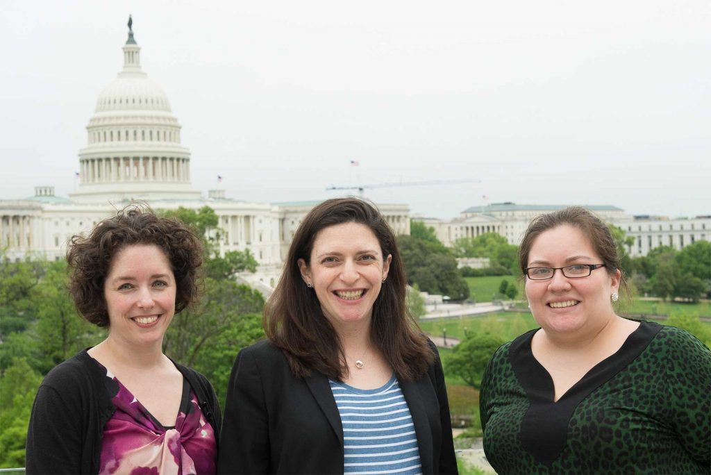 The Boston University Federal Relations team in front of the US Capitol building, Washington D.C.
