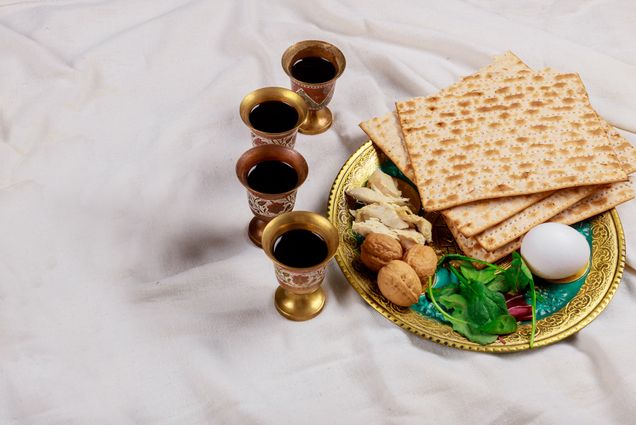 A photo of a traditional passover meal