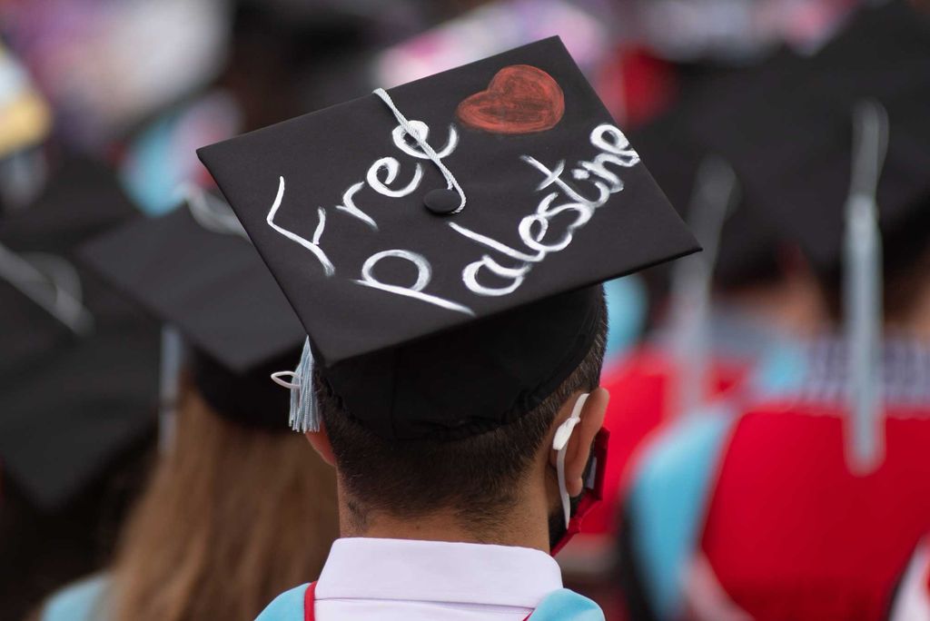 A photo of a decorated mortarboard