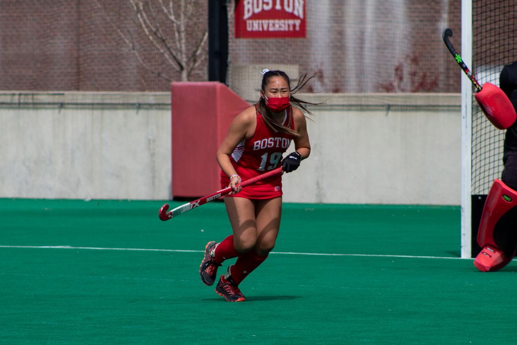 A photo of Shannon Ma on the field