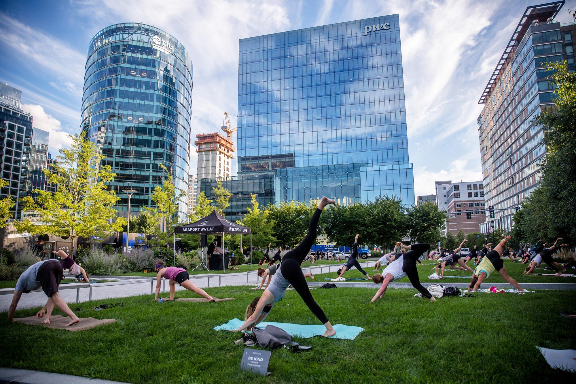 A photo of people working out at Seaport Sweat