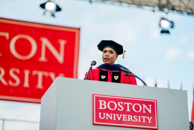 Ayanna Pressley speaks at BU Commencement