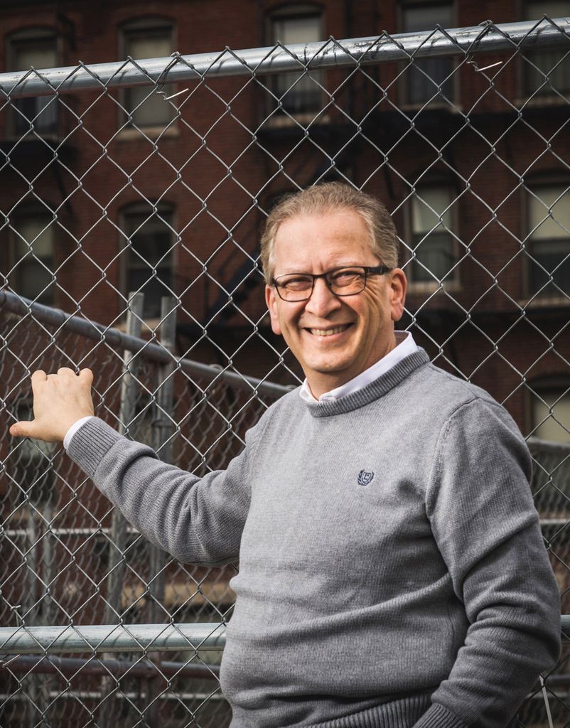 Azer Bestavros at the site of BU’s new Center for Computing & Data Sciences on the corner of Commonwealth Avenue and Granby Street