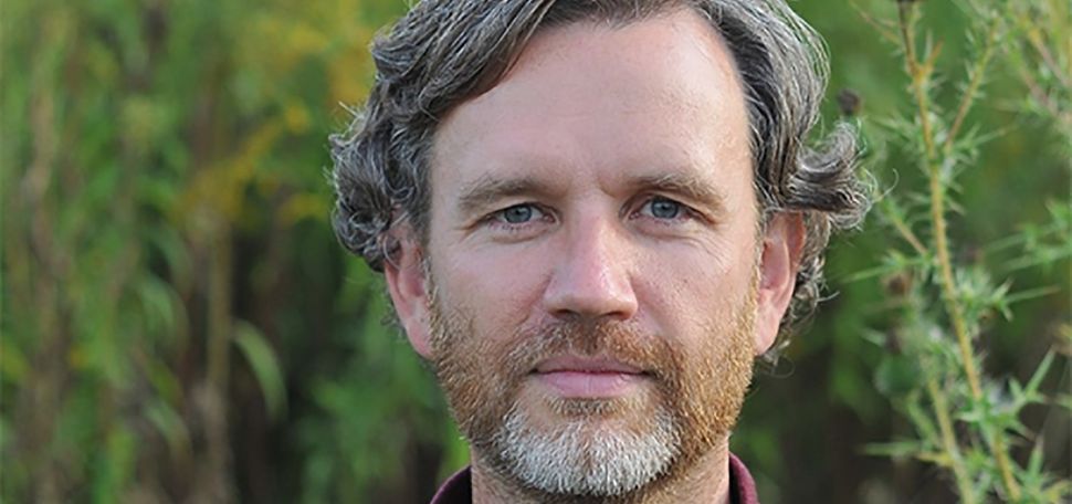 Headshot of David Jones wearing a maroon pull over and standing in front of some greenery. He slight smiles and has salt-and-pepper hair.