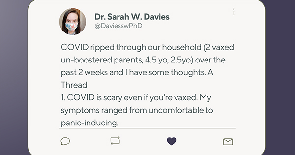 "COVID Ripped Through Our Household": An Eight-Tweet Story | BU Today - Vimarsana News