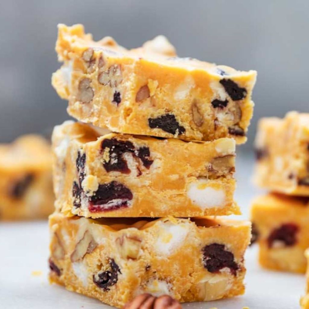 pumpkin rocky road microwave fudge