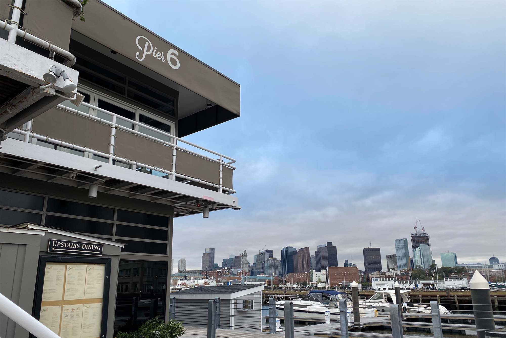 Pier 6 restaurant in Charlestown, MA overlooking the water